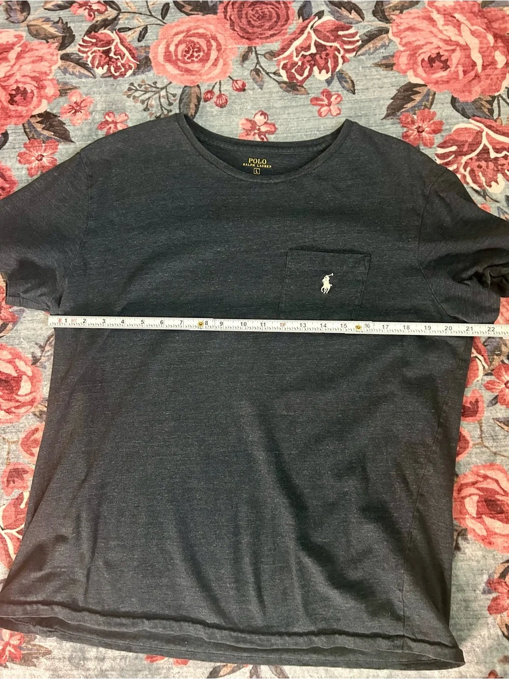 Polo by Ralph Lauren Short Sleeve Pocket Tee - Navy & Burgundy